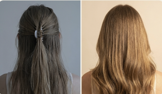 Before and after: 60-second Primptime hair rescue